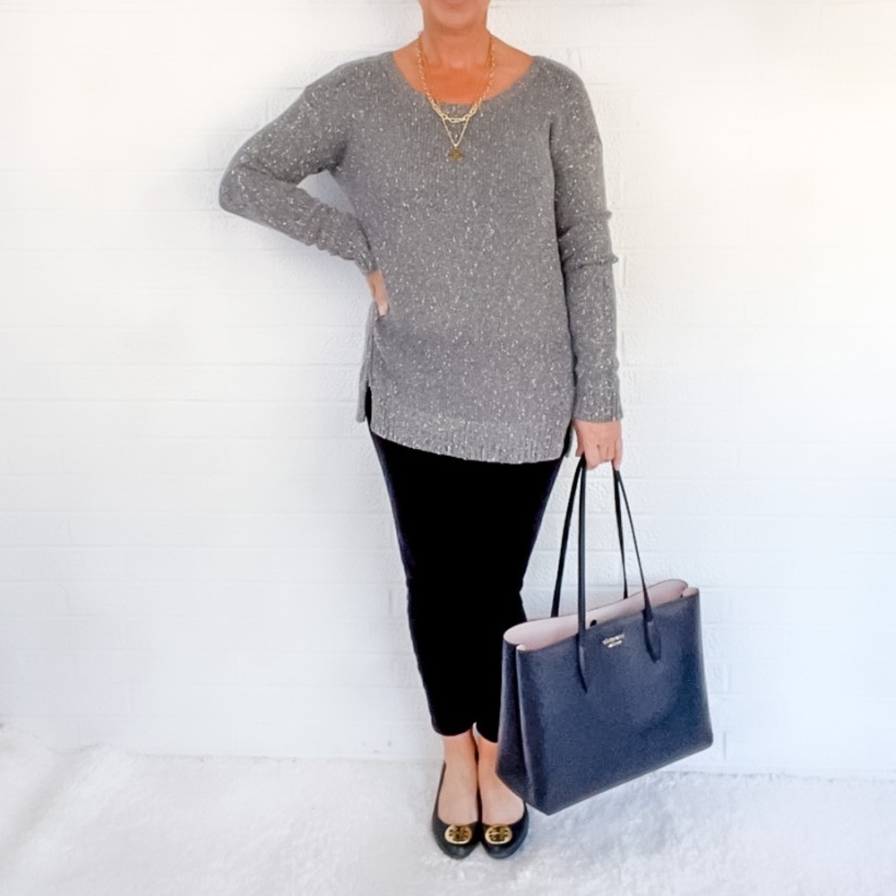 Banana Republic Gray Side Zipper Sweater - S